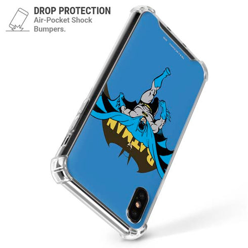 DC Comics Batman Vintage Action Pose iPhone XS Max Clear Case